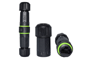 RJ45 Waterproof Connector IP68 CAT6 STP Coupler, Outdoor CCTV Ethernet Female Jack Industrial Marine Network Adapter
