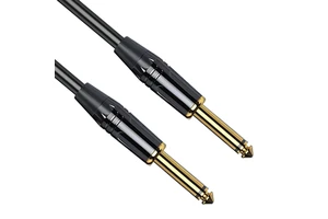 Audio Cable Mono 6.35 mm Jack Plug 1/4" TS Cable Unbalanced Guitar Patch Cords 6.35mm Instrument Cable