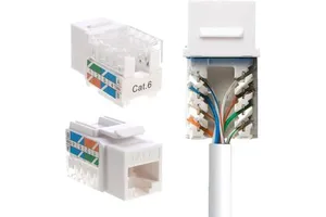 Cat6 Keystone Ethernet Wall Jack Punch Down UTP RJ45 Connector