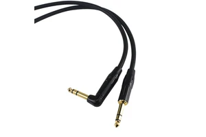 Right Angle Guitar Cable 6.35mm No Noise Guitar Audio Cable Male to Male Balanced Stereo Speaker 6.35mm Guitar Cable