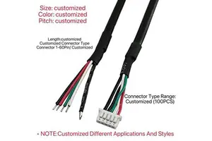 Custom UL2547 28AWG 3 Core Shielded SH1.0-4P Single Head Terminal Harness