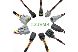 CZJSMX Anti-Interference 4-Pin Connector Wire Harness 12V 18AWG Shielded Braided Pure Copper Core