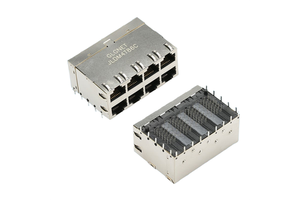 GLGNET 110786-06311 1000 Base-T Ethernet Interface Integrated PoE Magnetic Jack RJ45 Female Connector POE+ EMI Shielded 8-Pin