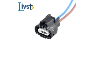 7283-1224-30 2 Pin Cable Wiring Harness Pure Copper Conductor Rubber Car Housing Auto Air Intake Temperature Sensor Socket