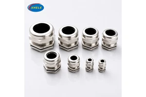 Versatile Long Thread Panel Mount Joint For Renewable Energy Power System Nickel Plated Brass Sealing Gland