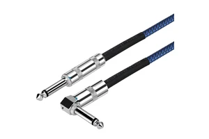Colorful Blue Patch Electric Guitar Cable Low Noise Oxygen-free Copper Core Custom Length Fast Shipping