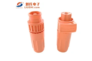 Custom Fast Charging 1P Brass DC Connector Cable High Efficiency Nylon 200A/150A/120A Battery Energy Storage Male/Female