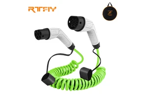 7KW 22KW Type 2 to Type 2 Spiral EV Charging Cable 32A 16A 5M Type 2 to Type 2 EV Cable