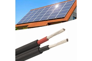 HOTION Outdoor Industrial Solar Cable Double Parallel 2Core Tinned Copper Medium Voltage 1.8kV for Durability DC PV Construction