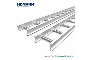 Hdmann Lightweight Aluminum Alloy Cable Tray System Aluminium Cable Ladder for Solar Power Renewable Energy Cable Routing