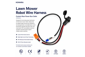 Custom Lawn Mower Robot Power Bus Wire Harness IP67 Rated Waterproof Rear Body Cable High Current Tinned Automobile Motorcycle