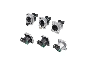 Wall Panel Cable Mount Industrial RJ45 Waterproof Connector Network Pass Through Ethernet EtherCon Connector IP65