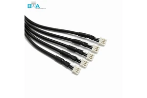 PH 2.0mm 3Pin Shielded Wire Harness UL2547 26AWG Female to Female 480mm Jumper With Spiral Shield for EMI Noise Reduction