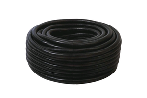 32mm Diameter Black PVC Corrugated Tube Sheath Electric Cable Collapsible Self-Extinguishing Conduit Length In Meters