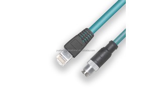 M12 to RJ45 8 Pin X-Coded Connector Aviation Plug Male Industrial Camera Ethernet Cable IP67 M12 to rj45 Shielded Sensor Wire