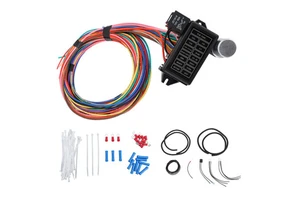 14 Circuit Harness Kit with Fuses Electrical Protection Stable Connection Safe for Classic Cars