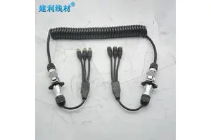 Superior 5-Pin Trailer Cable Set with 3-Channel Camera Display Optimal Performance Quick Installation For Tralier / Truck / BUS
