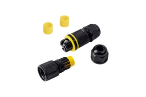 M682B IP68 M16 Waterproof Cable Gland Connector 2P 3P Screw Lock Nylon Electrical Wire for Solar LED Lighting Systems