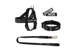 Personalized Pet's Name Tactical Dog Harness Custom Logo Light Weight Nylon Webbing No Pull Dog Harness Vest