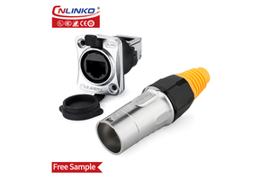 CNLINKO Waterproof Dual RJ45 Connector, UTP CAT5E RJ45 Connector For Led Lighting