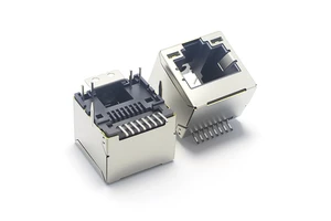 OEM Manufacturer Factory Price Single Port RJ45 Vertical SMT PCB LAN Network Jack LED Ethernet 8Pin Connector