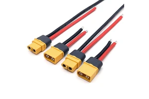 XT Customized XT60 XT90 12V Tinned Copper Conductor Automotive Power Cable with Back Cover IP67 Silicone Jacket