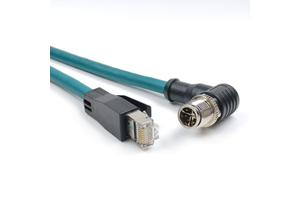 M12 8pin To RJ45 B/A Code CAT5e Shielded Copper Solid Conductor Ethernet Cable IP67 Camera Signal Data Transmission CE Certified