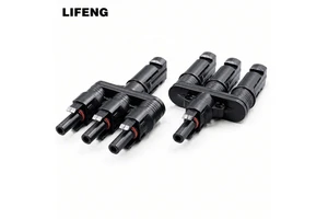High Current 30A 50A Solar T-Branch Connector 3 to 1 Branch Pair 1000V/1500V DC PV Power Connection Plug for Solar Array Systems