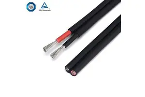 Guoning Factory TUV CE Twin Core XLPO Insulated Stranded Solar Cable 2.5mm 4mm 6mm DC Solar Cable Power Wire for Solar Panels