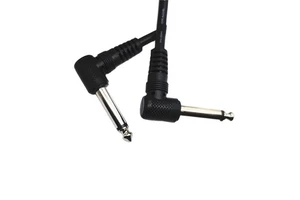 Right Angle Male to Male 1/4" TRS TS Guitar Cable 6.35mm Mono Cable