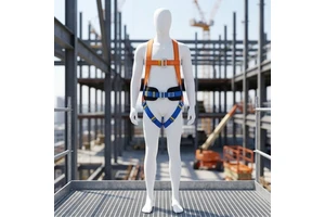 European Heavy Duty Full Body Fall Safety Harness Adjustable Straps Industrial Safety Belt With Side D Rings