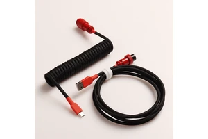 aviator Cable Coiled Type c Gold Plug Guitar Cable for Guitar Bass Keyboard Metal Connector for Mechanical Keyboard