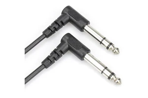 Male 1/4" TRS to 6.35mm 1/4" TRS Balanced Stereo Audio Cable Right Angle Guitar Instrument Cable