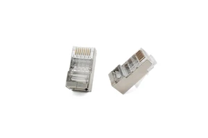 Male Gold Plated (FU) RJ45 Plug 8pin 8P8C Cat6 Shielded FTP Network Connector Made in China