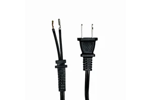 American Standard 2-pin Rubber Cable Wire WN201 2 Prong Plug As IEC Female End 1 Meter Home Appliance Power Tool Cord