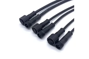 M8 Waterproof Plug Cable 2P Male Female Connector Automotive LED DC Connection 3/4-Core Waterproof Socket Power Cable