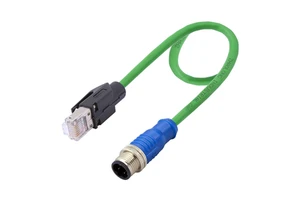 D-coding M12 to RJ45 Cable Connector for Industrial Ethernet, Profinet, Ethernet/IP, and EtherCat