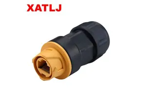 Wholesale Brass IP68 Waterproof RJ45 CAT6 STP Female to Female Jack Outdoor CCTV Ethernet Coupler Industrial Marine Connectors