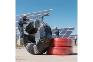 Double Insulated 1.8kV Solar Cable for Battery Connection 4mm2 Twin Core Black Solar Cable 4mm2