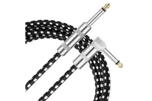High Quality and Low Price 6.35mm Guitar Audio Cable Speaker Electric Guitar Braided Instrument Wire
