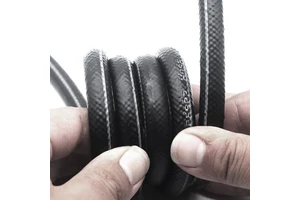 Black Double Reinforced Silver Wire Braided Oil Pipe Rubber Hose Wear-resistant Pressure-resistant Aging-resistant Not Cutting