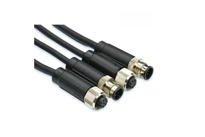 M12 Waterproof Extension Cable, Screw Lock Anti-drop Wire Harness for Smart Manufacturing Sensor Actuator