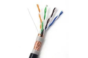 Network Cable CAT5e Cable 305M 23AWG S/FTP Solid Bare Copper Conductor PVC+PE Double Jacket Outdoor Lan Cable
