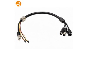 Custom Multi-Interface Industrial Signal Wiring Harness (RJ45 + M12 + Mini DIN + JST Terminal Cable Assembly) 1m 12V Oxygen-Free