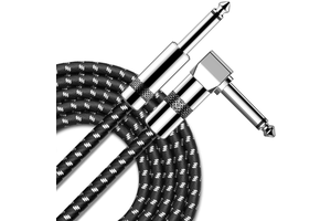 High Quality 6.35mm Stereo Braid Shielded Electric Guitar Cable for Car Bass Keyboard Microphone Speaker Use-RoHS for