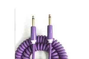 5M Colorful Coiled Electric Guitar Cable Leads Bass Cable Spring Instrument Guitar Cable