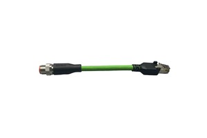 Baymrs M12 D-Code 4pin Shield to RJ45 Connectors Double Ended Wires with Ethernet Network Cable Cat5e for Industrial
