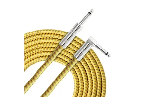 Wholesale Braided Nickel Plated 1/4 Inch Plug Guitar String Instrument Noiseless Cable