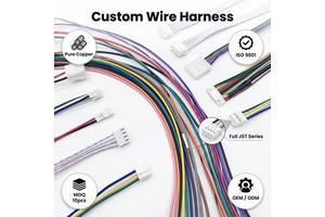 Custom JST Wire Harness Cable Assembly SH GH ZH PH XH Micro Connector OEM Manufacturer MOQ10pcs Small Batch