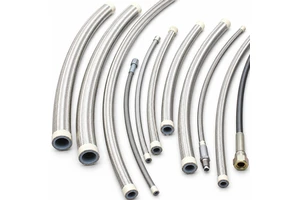 High Temperature Resistant Anti-static Stainless Steel Braided PTFE Hose Teflon Hydraulic Line for Racing Oil Fuel Line